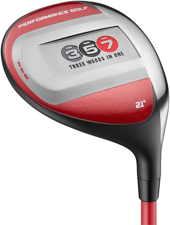 Performance Golf 357 Fairway Hybrid | Distance of A 3-Wood, Easy to Hit As A 7-Wood | Clean Contact from Any Lie | 21-Degree Loft