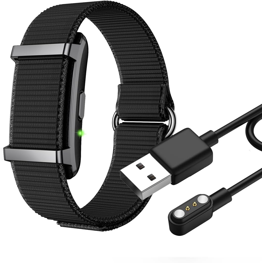 Smart Body Temperature Wristband with Real-Time Tracking & Vibration Alert, Rechargeable Fitness Tracker for Sleep & Activity Analysis, IP68 Waterproof Sports Bracelet for Men Women (Gunmetal)