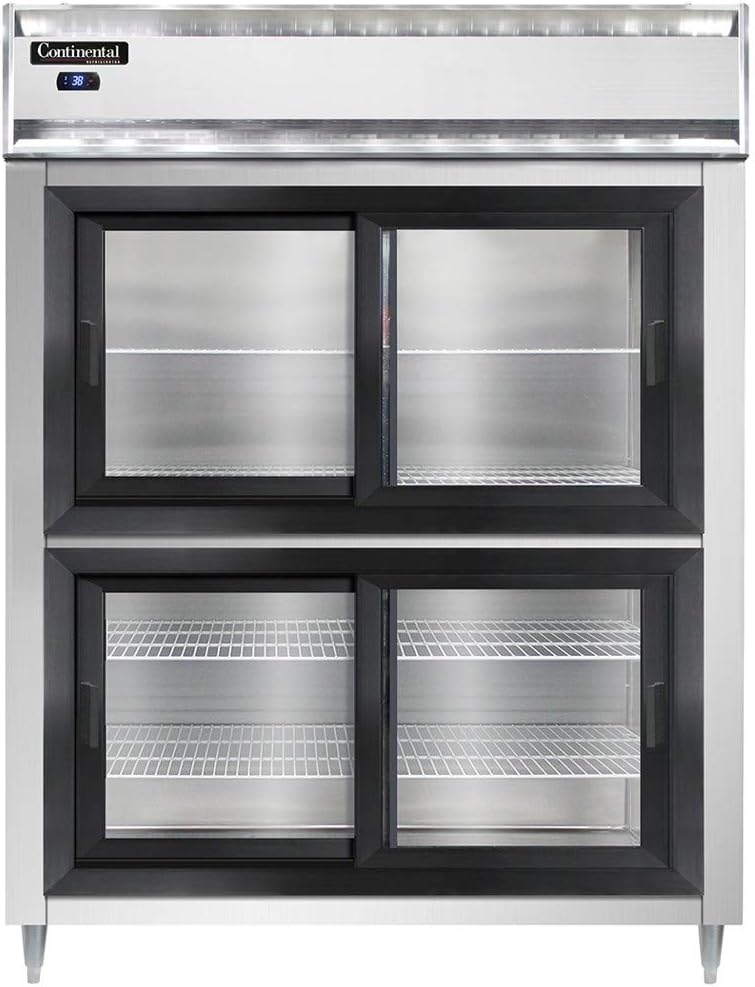 Continental DL2RE-SS-SGD-HD Pass-Thru Refrigerator 2 Sec.