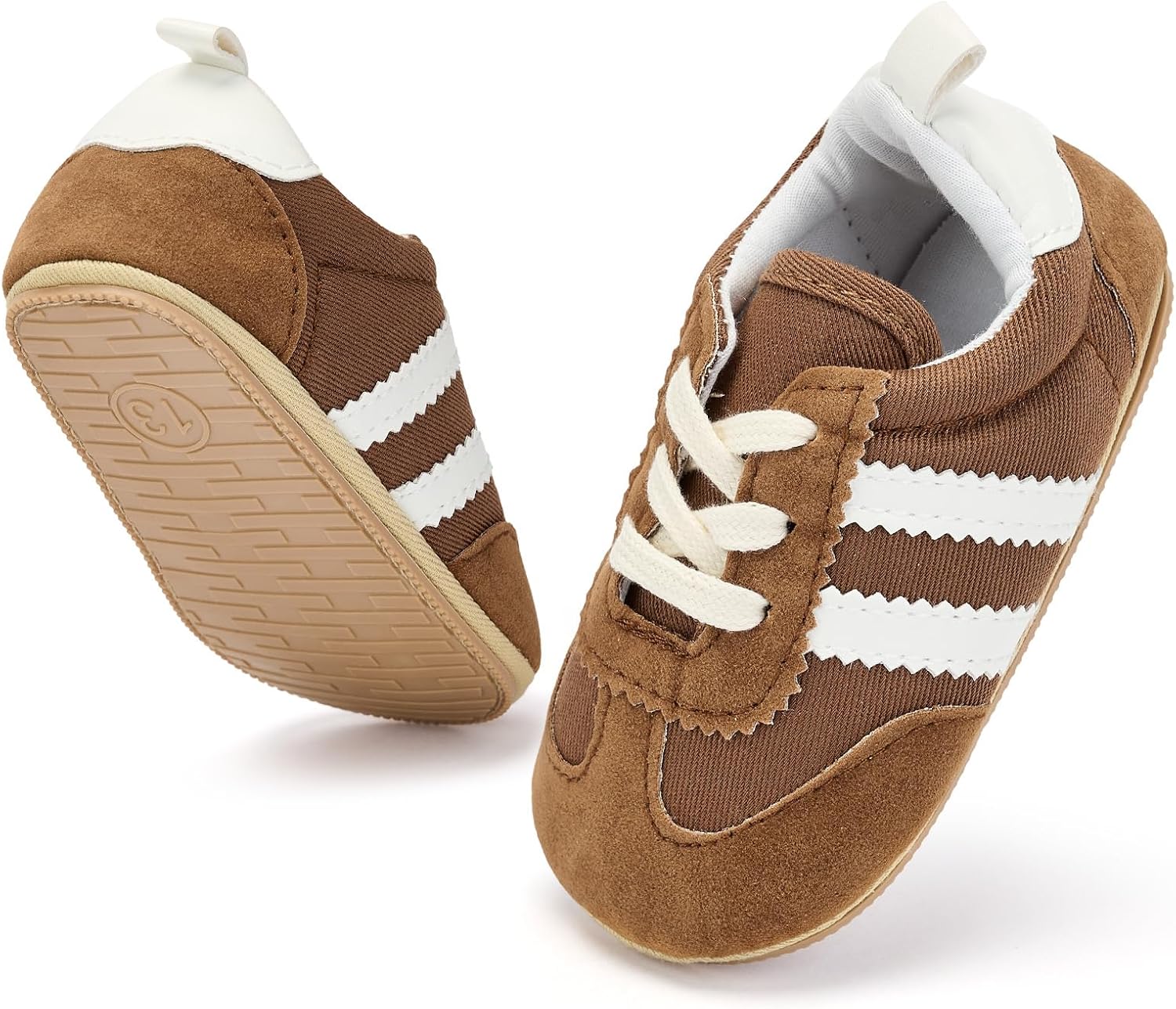 BACSAC Baby Shoes for Boys Girls Non Slip Low Top Infant Walking Shoes Breathable Comfort Toddler Walker Shoes Pull On Newborn Baby Sneakers 3 6 9 12 Months