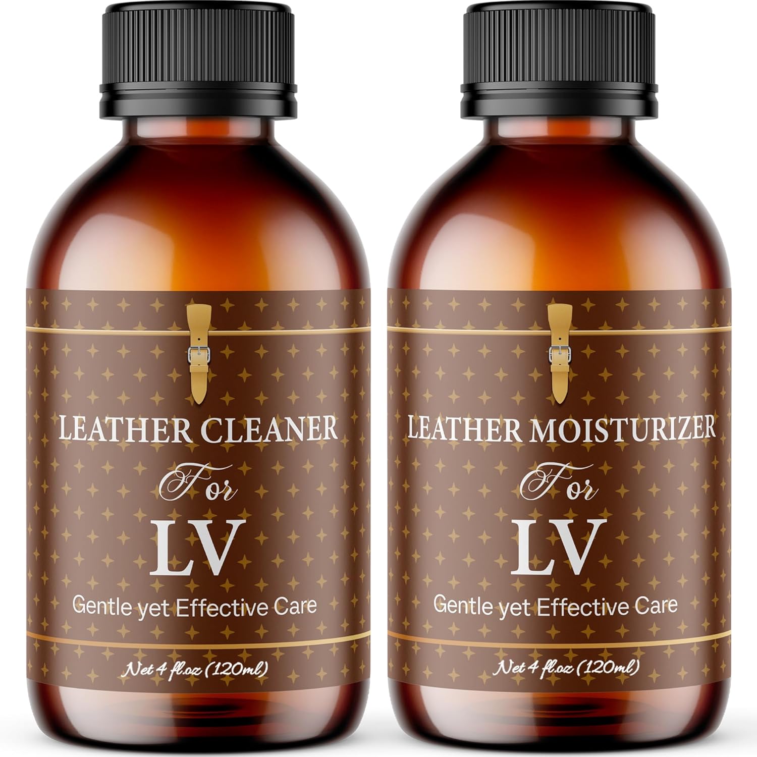 Leather Cleaner & Moisturizer For Louis Vuitton, Formulated To Clean LV Leather Stains While Restoring Leather Shine, Making Your Louis Vuitton Look Renewed & Leaving A Light Fragrance, 120ml X 2