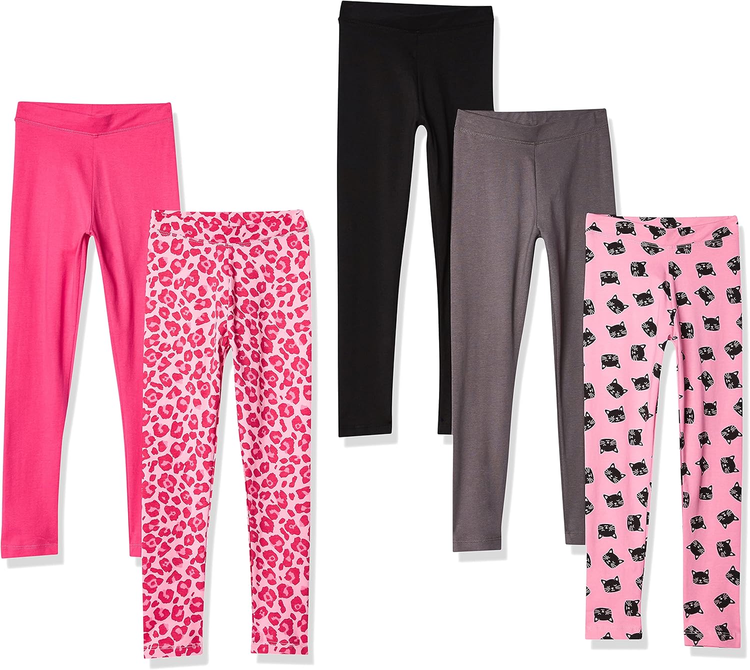 Amazon Essentials Girls and Toddlers' Cotton Stretch Leggings